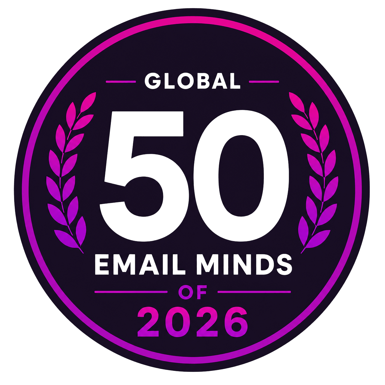 Top 50 Email Mind 2026 Badge
