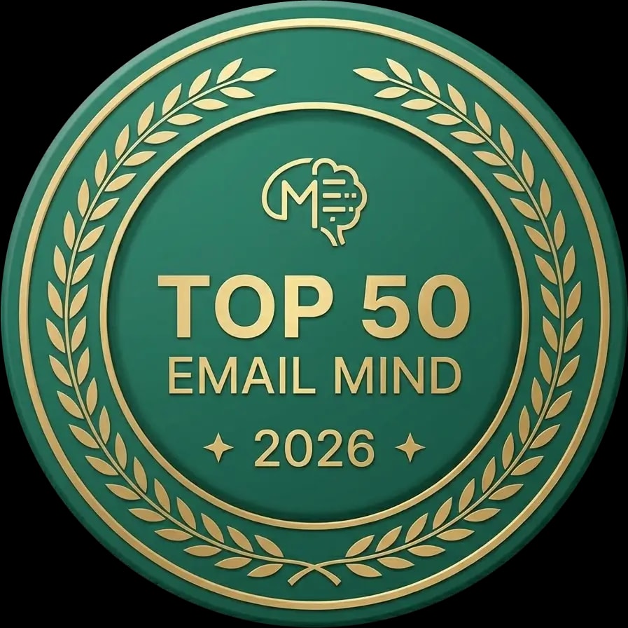 Top 50 Email Mind 2026 Badge